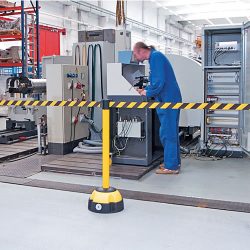 עומד הפרדה אלומניום עם חגורה